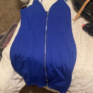 Royal blue mini dress